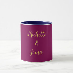 Wein- und Goldfarben Professionell Trendig Modern Tasse