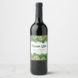 Wein und Holz St. Patricks Day Danke für Ihre Hoch Weinetikett
