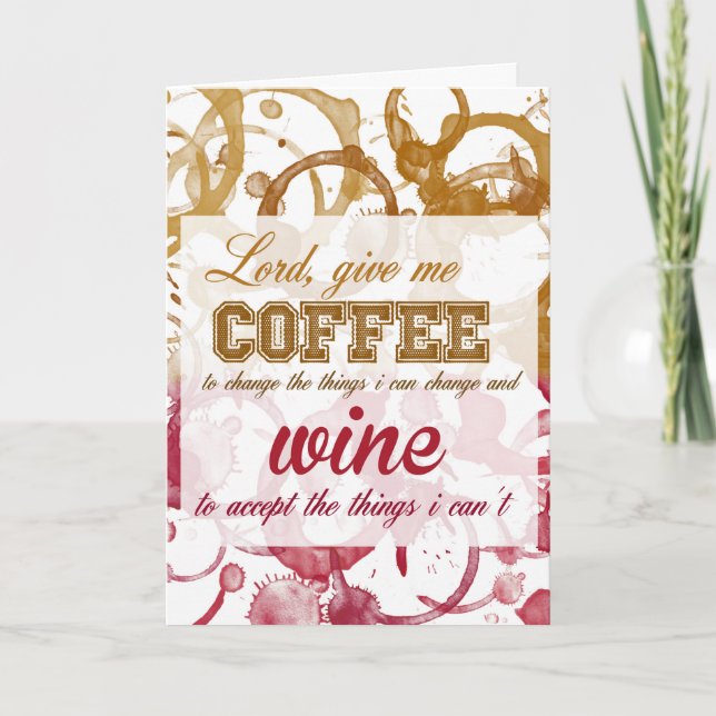Wein- und Kaffeekarte Karte (Vorderseite)