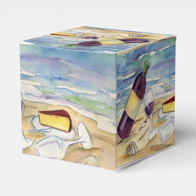 Wein und Käse Beach Party Custom Geschenkboxen Geschenkschachtel (Vorderseite)