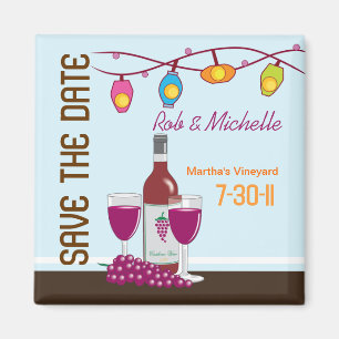 Wein-und Käse-Brautparty-kundenspezifische Magnet
