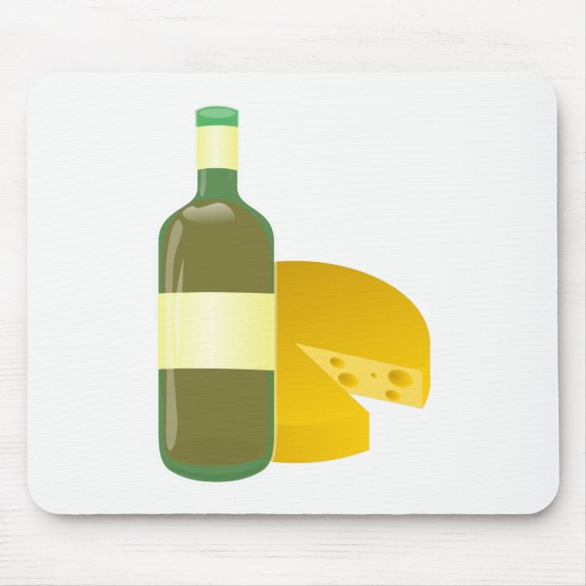 Wein und Käse Mousepad (Vorne)