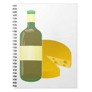Wein und Käse Notizblock