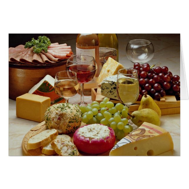 Wein- und Käse-Party (Vorderseite (Horizontal))