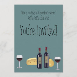 Wein und Käse - Party+Angebot Einladung