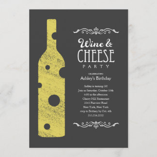 Wein-und Käse-Party Einladungen