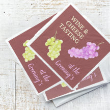 Wein und Käse Party Getränke PapierNapkin