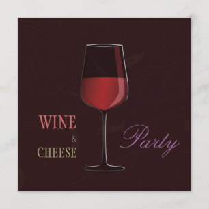 Wein-und Käse-Party-personalisierte Einladung