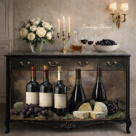 Wein und Käse - Stillleben Seidenpapier