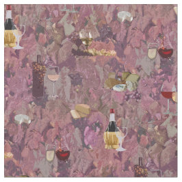 Wein und Käse Stoff