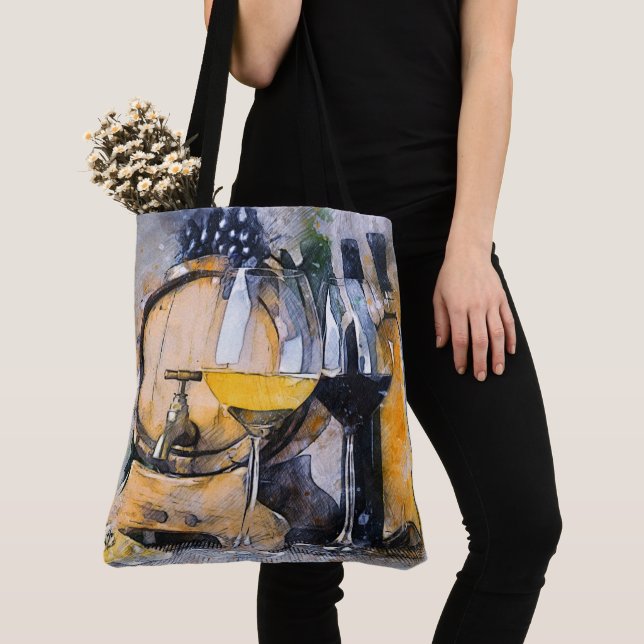 Wein und Käse Tasche (Von Nahem)