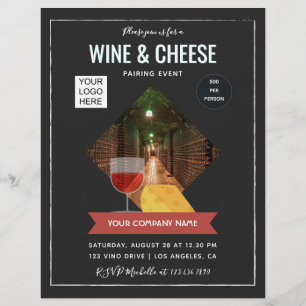 Wein- und Käse-Verkostungsevent Foto und Logo hinz Flyer