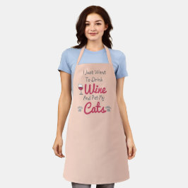 Wein und Katzen Schürze