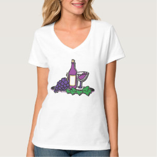 Wein und Lila Trauben T-Shirt