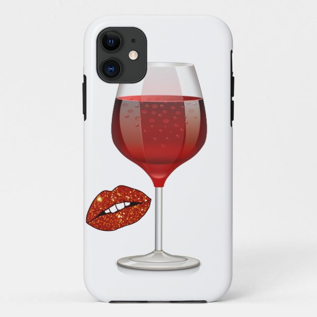 Wein und Lippenstift Case-Mate iPhone Hülle (Rückseite)