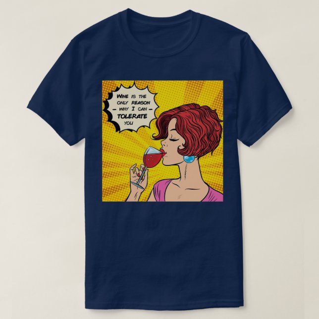 Wein und Mädchen T-Shirt (Design vorne)