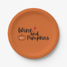 Wein und Pumpkins Orange & Black Halloween-Party