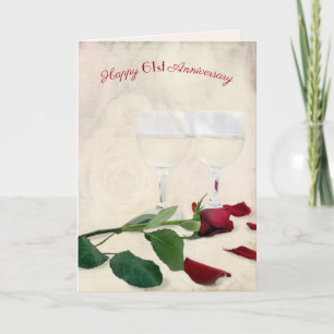 Wein und Rose 61. Jubiläumskarte Karte