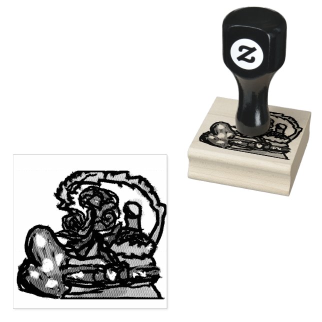 Wein und Rose Gummistempel (Stempel)