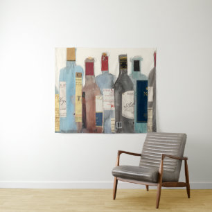 Wein und Spirituosen Wandteppich