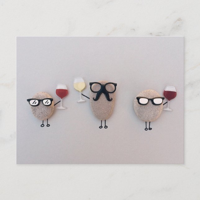 Wein und Steine Postkarte (Vorderseite)