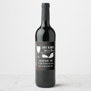 Wein und Trauben, Florale Tafel Weinbar/Weingut Weinetikett