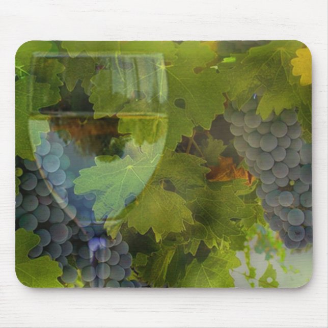 Wein und Trauben Mousepad (Vorne)