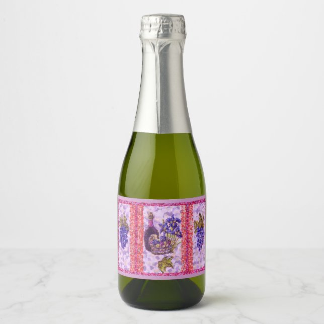 Wein und Trauben Provence Picnic Pointillism (Vorderseite)