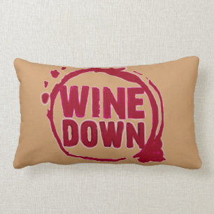 "Wein unten" wine Fleckdruck Lendenkissen