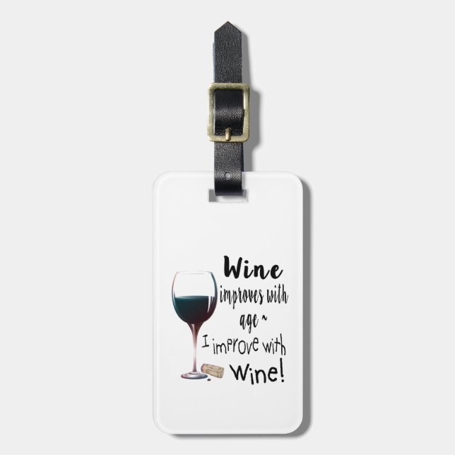 Wein verbessert mit Alter, das ich mit Wein-Umbau Gepäckanhänger (Vorderseite vertikal)