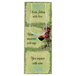 Wein verbessert sich mit Alter - Mit Wein besser Geschenktüte Für Weinflaschen