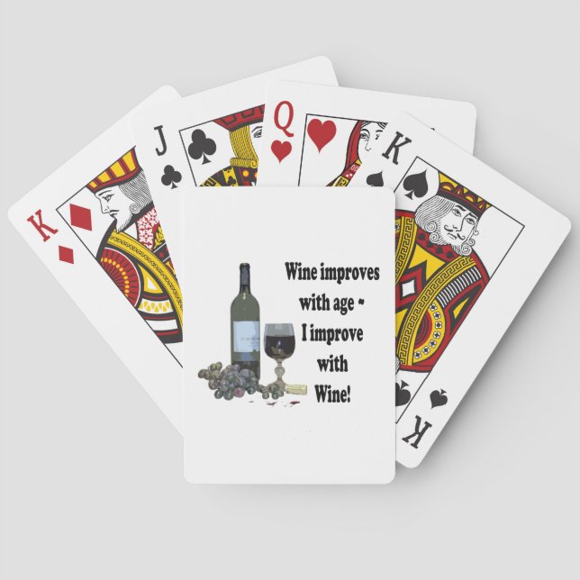 Wein verbessert sich mit dem Alter, ich besser mit Spielkarten (Rückseite)