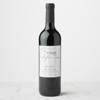 Wein vor dem Ehegelübde Drehbuch Junggesellinnenab Weinetikett