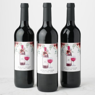 Wein vor Gelübden Rotwein Brautparty Geschenkanhän Weinetikett