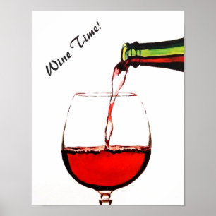 Wein-Zeit-Plakat Poster