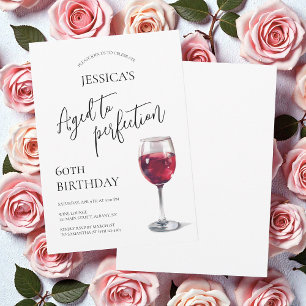 Wein zum 60. Geburtstag - gereift bis zur Vollkomm Einladung