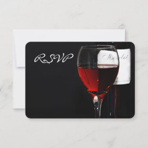 Weinabendessen-Feiereinladung RSVP Karte