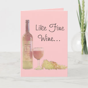 Weinalter Geburtstag Karte