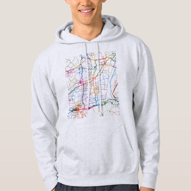 Weinan China City Map Hoodie (Vorderseite)
