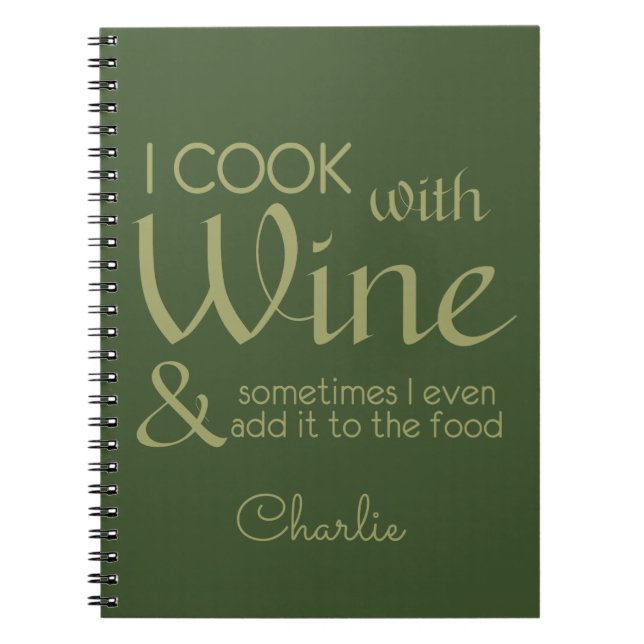 Weinangebot individuelle Name Notebook Notizblock (Vorderseite)