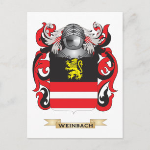 Weinbach-Familienwappen (Wappenschild) Postkarte