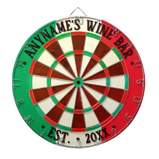 Weinbar mit individuellem Namen - rustikale italie Dartscheibe