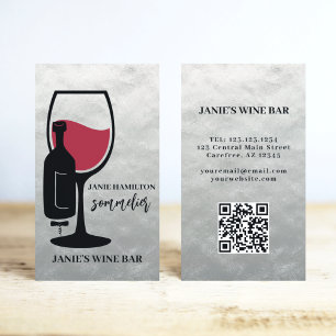 Weinbar-QR-Code scannbar Visitenkarte