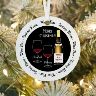 Weinbar und Weinprobenraum Weihnachtsornament
