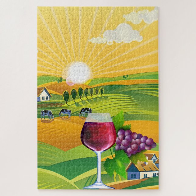 Weinbauernhof Land Sommer Sommelier Sonnenaufgang (Vertikal)