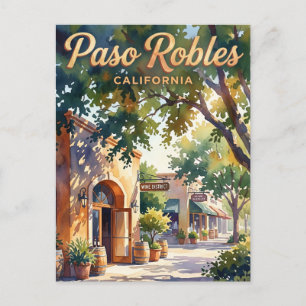 Weinbaugebiet Downtown Paso Robles Kalifornien Postkarte