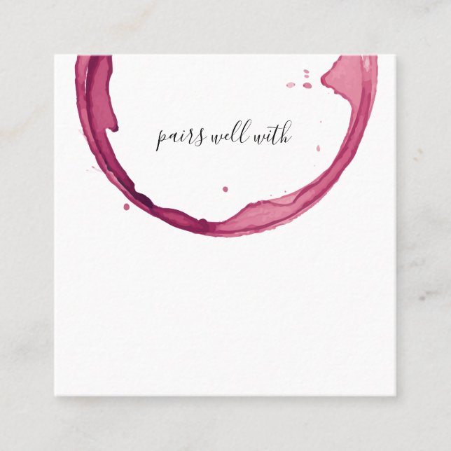 Weinbaukarten Quadratische Visitenkarte (Vorderseite)