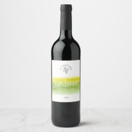 Weinbauunternehmen für Weißwein Zuhause Weinetikett