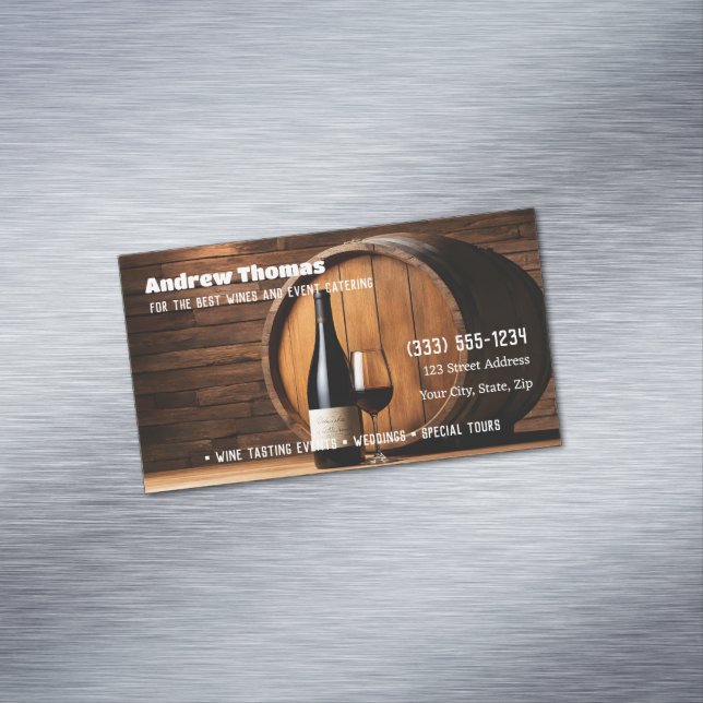 Weinberater Liquor Store Magnetische Visitenkarte (Beispiel)