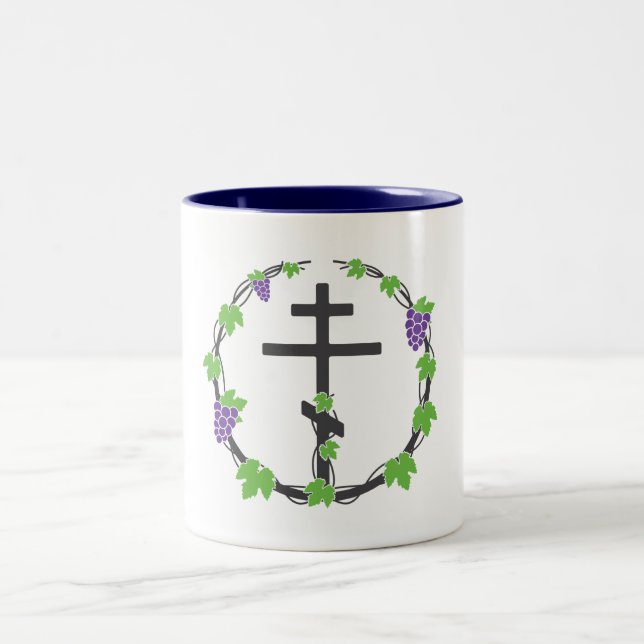 Weinberg der Lord Coffee Tasse mit Lila Innenhof (Mittel)